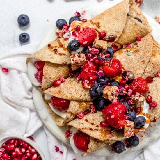 Berry Buckwheat  Chocolate Crepes