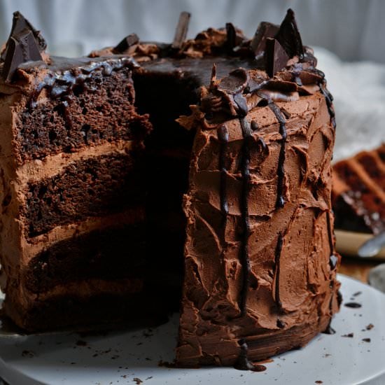 Ultimate Vegan Layer Chocolate Cake