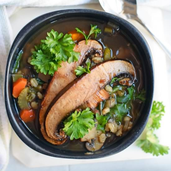 Portobello Mushroom Barley Soup