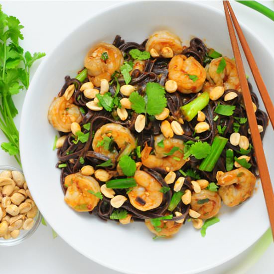 Easy Shrimp Noodles with Cilantro