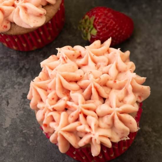 Strawberry Filled Cupcakes