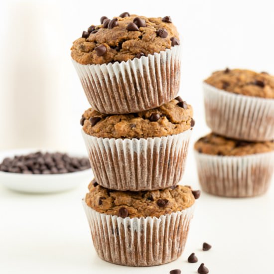 Vegan Banana Chocolate Chip Muffins
