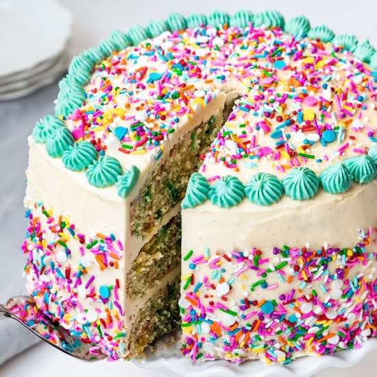 Vegan Funfetti Layer Cake