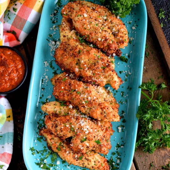 Baked Parmesan Chicken Fingers