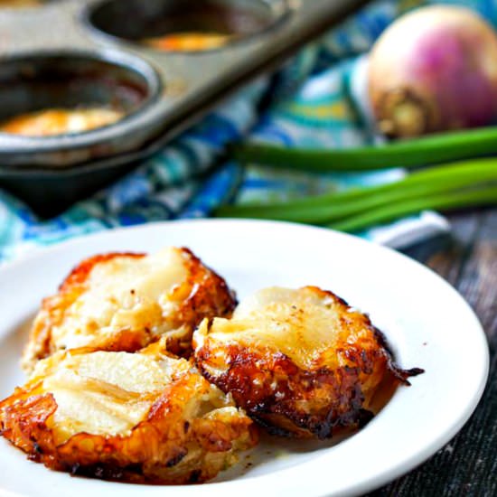 Easy Cheesy Keto Scalloped Turnips