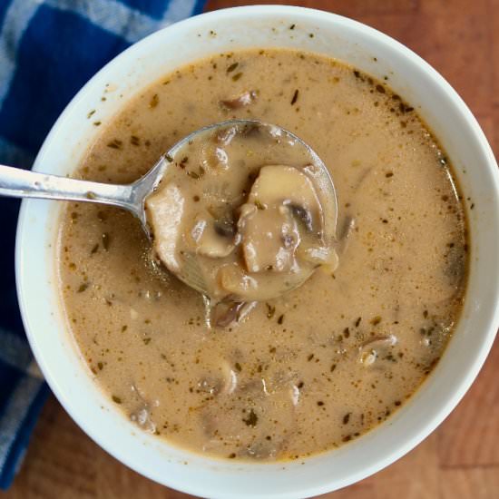 Vegan Cream of Mushroom Soup!