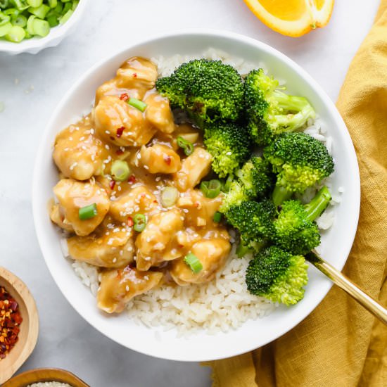 Lightened Up Orange Chicken