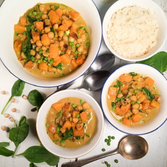 Chickpea & butternut squash curry