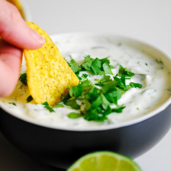 Coriander Lime Yogurt Dipping Sauce