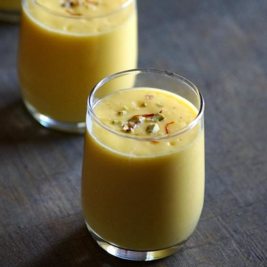 Indian Mango Lassi with Saffron