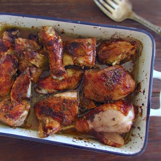 Bittersweet chicken in the oven