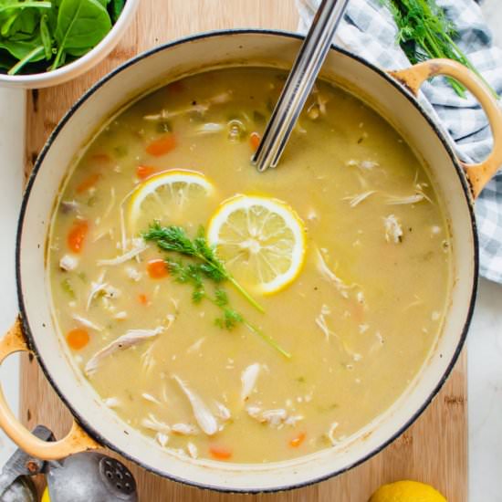 Lemony Chicken and Orzo Soup