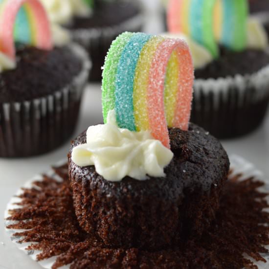 Whole Wheat Rainbow Cupcakes