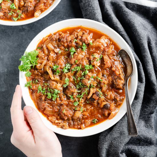 Slow Cooker Cabbage Roll Soup