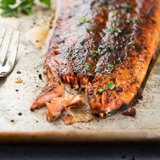 Sweet & Spicy Broiled Salmon