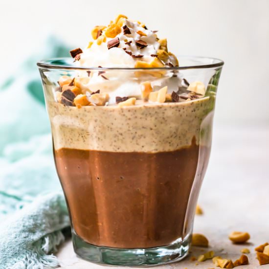 Chocolate pb chia pudding