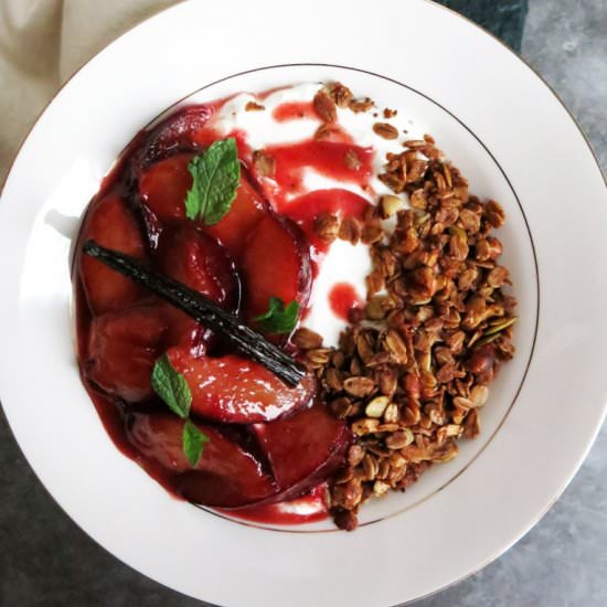 Spiced Plum Yogurt Bowl