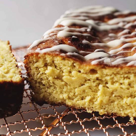 Keto Lemon Pound Cake with Glaze