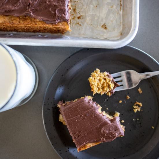 Banana Cake with Chocolate Peanut