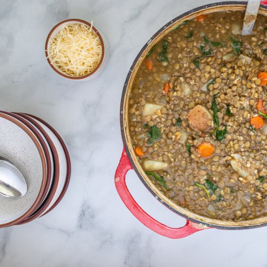 Lentil and Spinach Soup