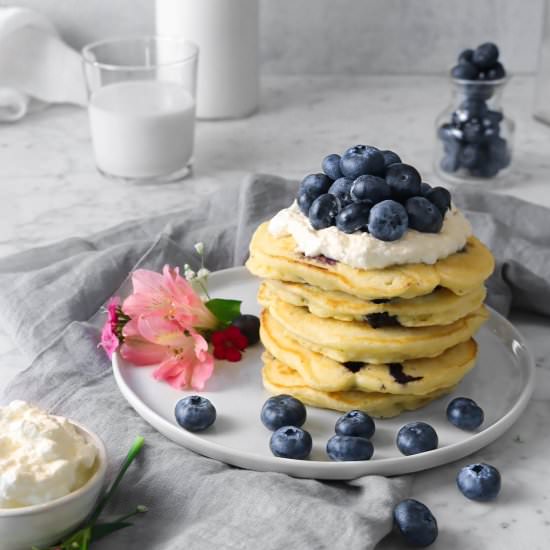Homemade Blueberry Pancakes