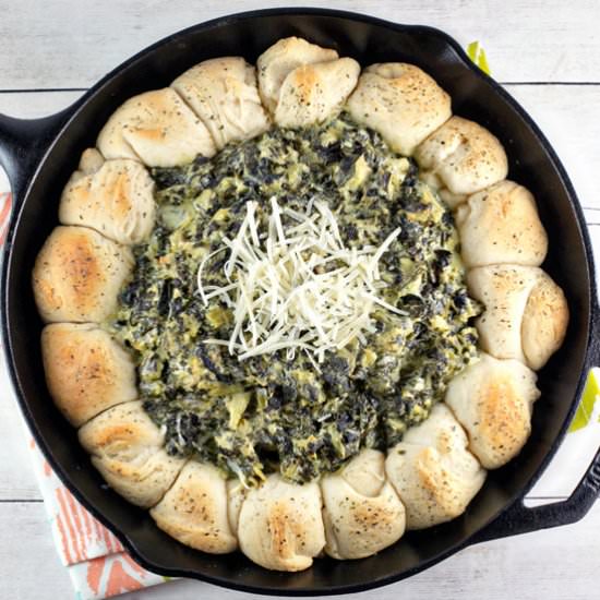 Spinach & Artichoke Biscuit Skillet