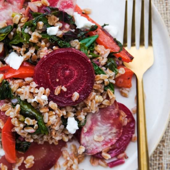 Roasted Beet & Farro Salad