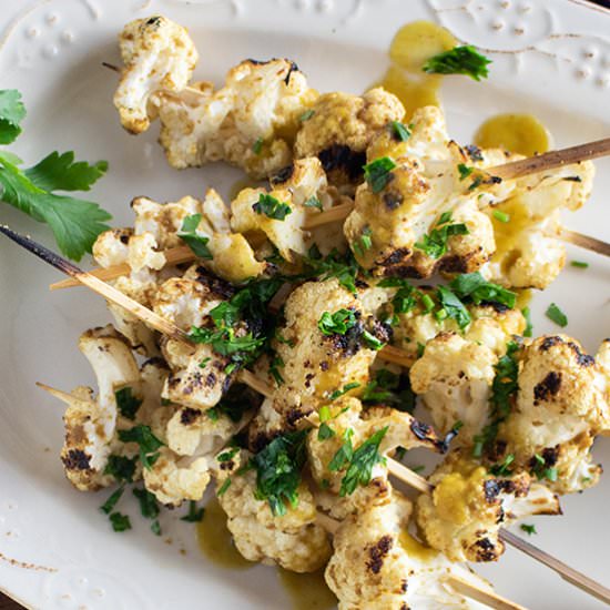 BBQ Cauliflower Kebabs