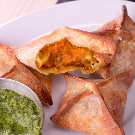 Air Fryer Curried Wontons