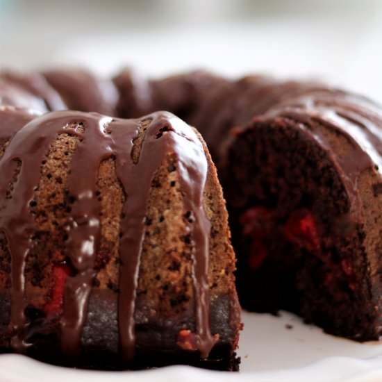Chocolate Cherry Bundt Cake
