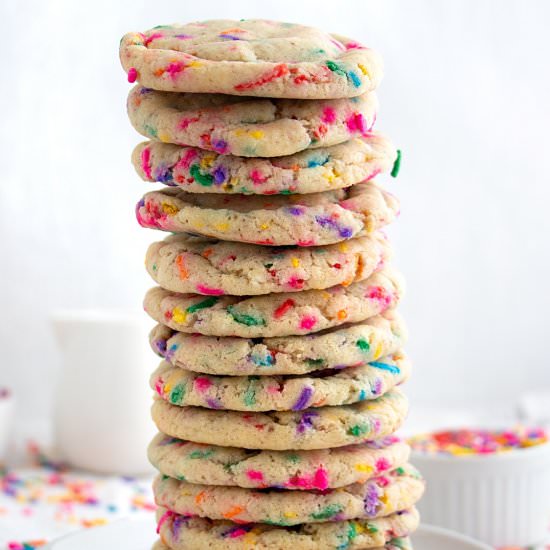 Vegan Funfetti Sugar Cookies
