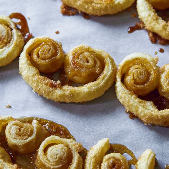 Heart-shaped Brown Sugar Palmiers