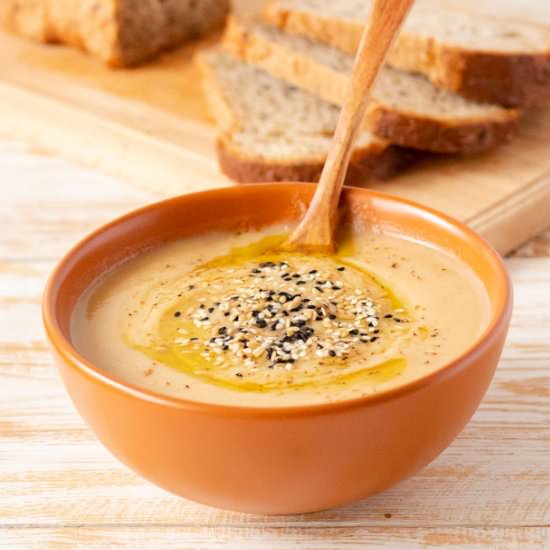 Roasted Turnip and White Bean Soup
