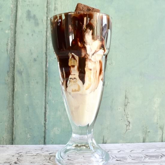 Spiked Chocolate Brownie Sundae