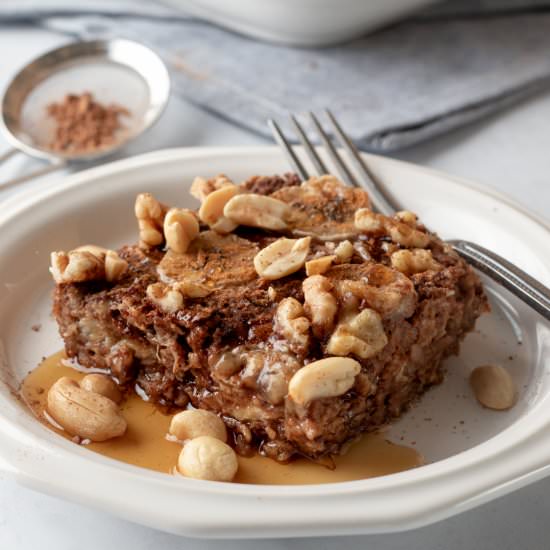 Cocoa Banana Baked Oatmeal