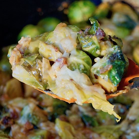 Cheesy Pancetta Brussels Sprouts