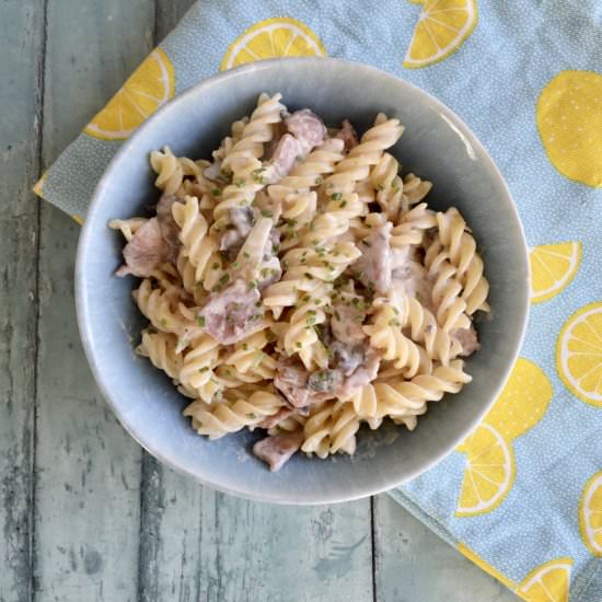 Pancetta, Mushroom & Garlic Pasta