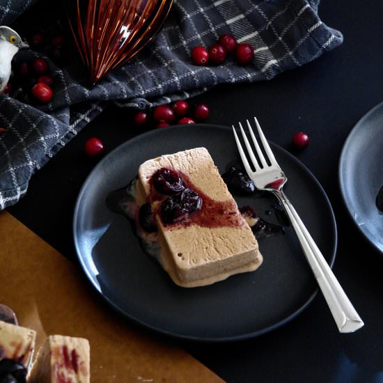 coffee amaretto semifreddo