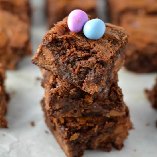 Mini Egg Nutella Brownies
