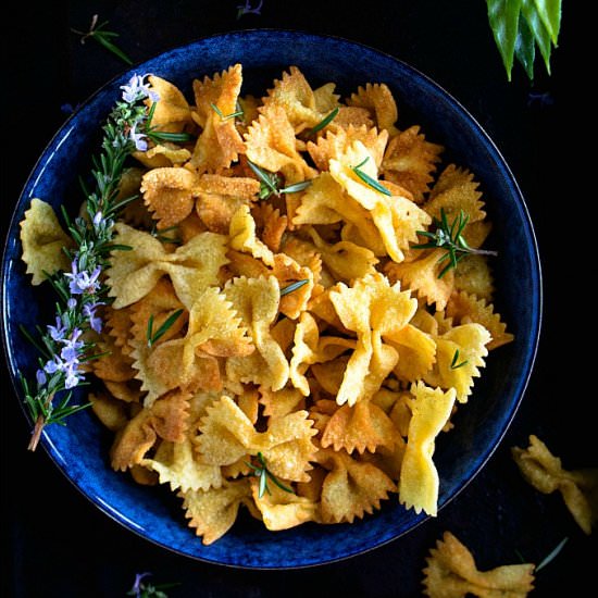 Chaat Spiced Pasta Chips