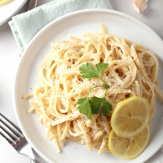 Vegan Lemon Cream Pasta