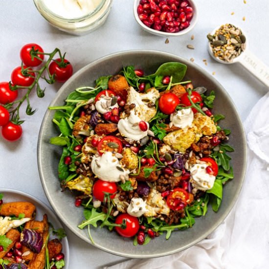 Carrot Lentil Salad & Cashew Cheese