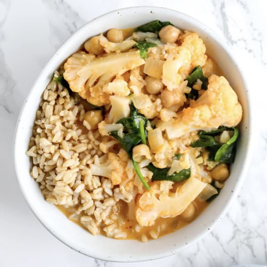 Cauliflower and Chickpea Curry