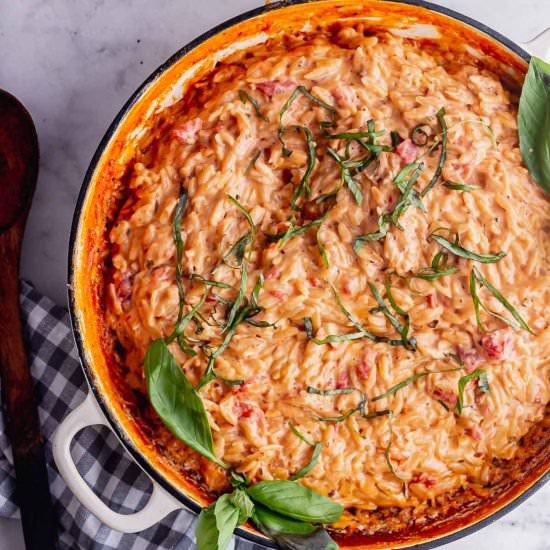 Orzo Risotto with Tomato & Mascarpone