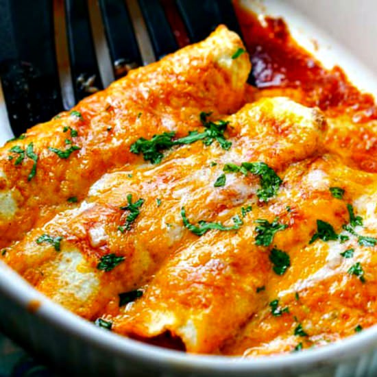LOW CARB CHICKEN ENCHILADAS RECIPE
