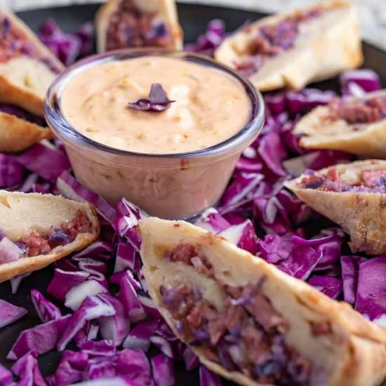 Air Fried Reuben Egg Rolls