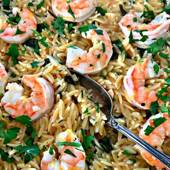 Shrimp Scampi with Orzo