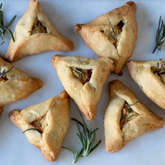 Vegan Hamantaschen with Goat Cheese