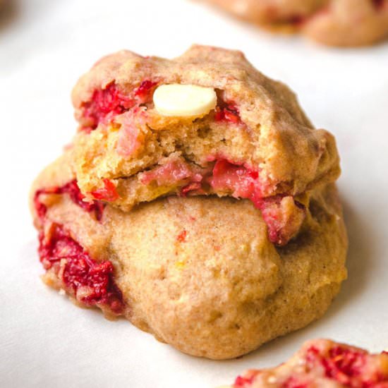 Healthy Raspberry Lemon Cookies