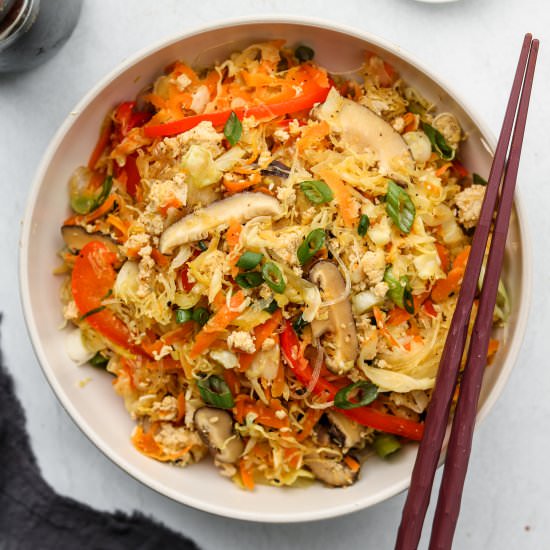 vegan egg roll in a bowl